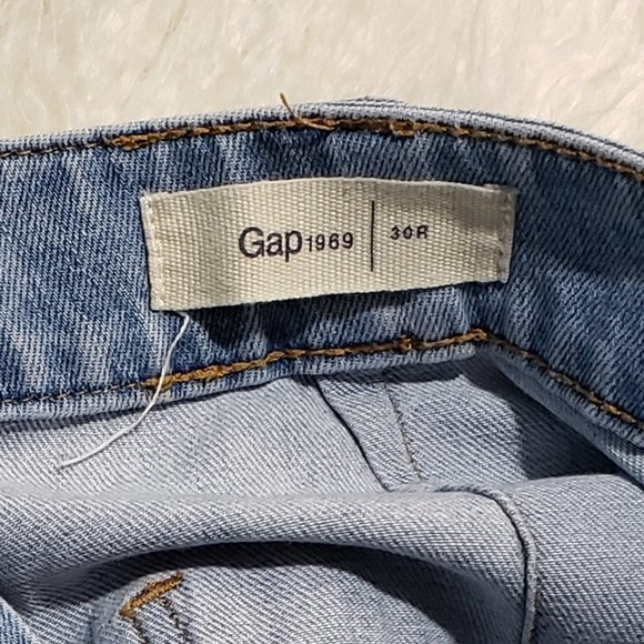 GAP light wash denim skirt A-line 4 pockets jeans - Picture 8 of 8